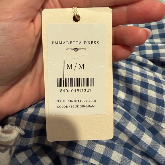 NWT Doen Emmaretta blue gingham medium - Picture 5 of 7